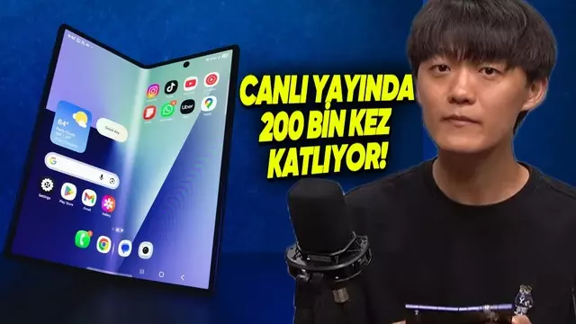 YouTuber, Samsung Galaxy Z Fold7'yi Canlı Yayında 200 Bin Kez Katlıyor!