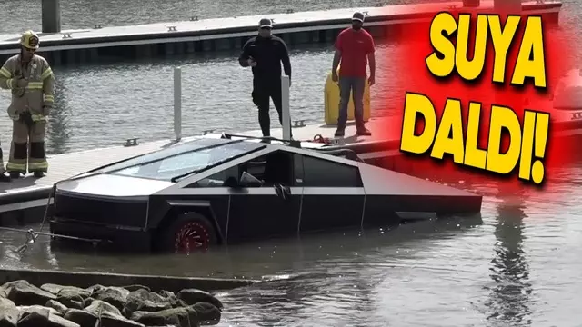 Elon Musk'ın Sözüne Güvenen Cybertruck Sahibi, Denize Daldı