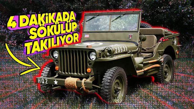 II. Dünya Savaşı'ndaki, 4 Dakikada Sökülüp Takılan Jeep