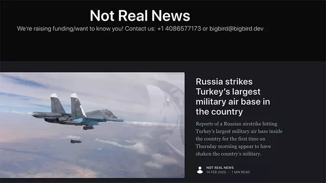 Yapay Zeka ile Sahte Haberler Yazan Bir Site Kuruldu