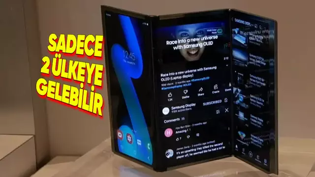 Samsung'un 3'e Katlanan Telefonu Sadece 2 Ülkede Çıkabilir
