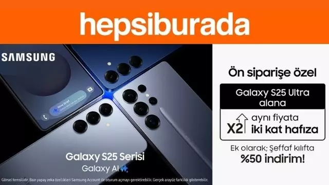 Samsung Galaxy S25 Serisi Hepsiburada’da 1 Samsung Galaxy S25 Serisi Hepsiburada’da