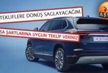İlan Sitesinde Teklif Usulüyle Togg T10X Satılıyor!