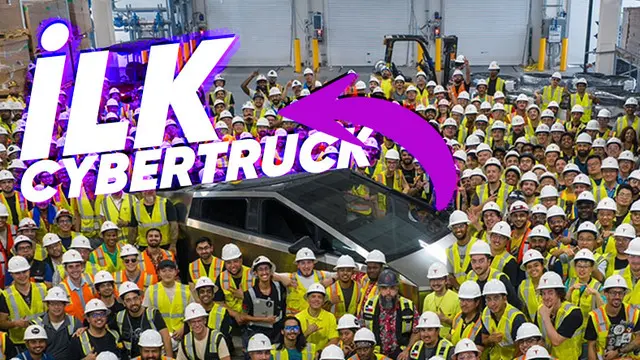 Tesla, İlk Cybertruck'ı Üretim Bandından İndirdi