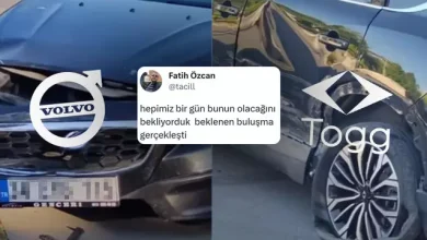 Togg ile Volvo Kazaya Karıştı, Sosyal Medyada Gündem Oldu