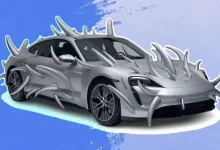 Porsche Taycan, Devasa Boynuzlarla Kaplandı