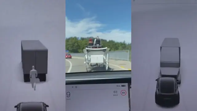 Tesla At Arabasını Algılayamadı Şekilden Şekle Soktu [Video]