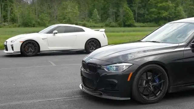 Modifiyeli BMW 340i ve Nissan GT-R R35 Drag Yarışı