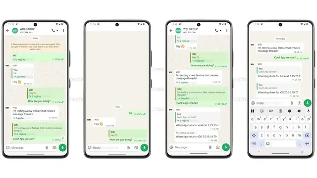 WhatsApp'a X'teki gibi "yanıt zinciri" özelliği geliyor