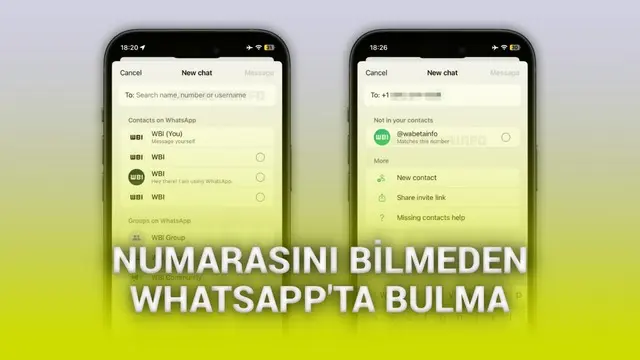 WhatsApp'ın "kullanıcı adı" özelliğinden yeni ekran görüntüleri geldi