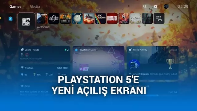 PlayStation 5’in açılış ekranı tasarımı yenilendi