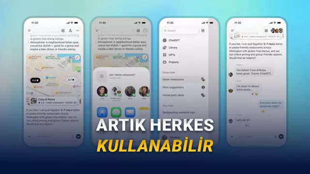 ChatGPT'nin Grup Sohbet Özelliği Kullanıma Sunuldu: Artık Arkadaşlarınızla Birlikte Aynı ChatGPT Sohbetine Yazabileceksiniz! 1