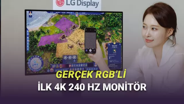 LG, Gerçek RGB Panele Sahip Dünyanın İlk 4K 240 Hz OLED Monitörünü Duyurdu