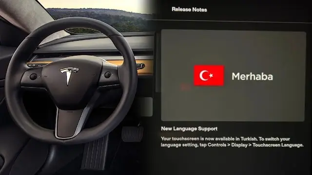 Tesla Araçlara 'Türkçe Dil Desteği' Geldi