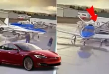 Bir Tesla, 3,5 Milyon Dolarlık Özel Jete Çarptı