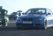 BMW M3 E92 ile Vespa Scooterın Karşı Karşıya Geldiği Yarış