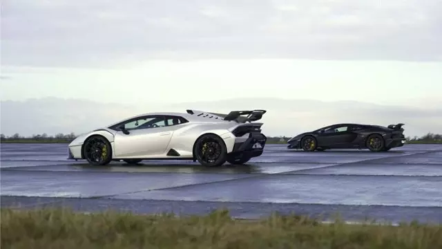 Lamborghini Huracan STO ve Aventador SVJ Drag Yarışı