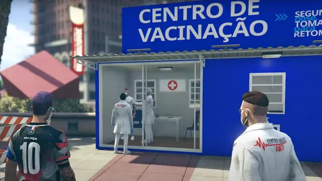 GTA 5 Oyuncuları Aşı Olmak İçin Kuyruklar Oluşturdu [Video]