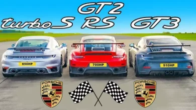 Üç Porsche 911 Modeli Drag Pistinde Rekabet Ediyor