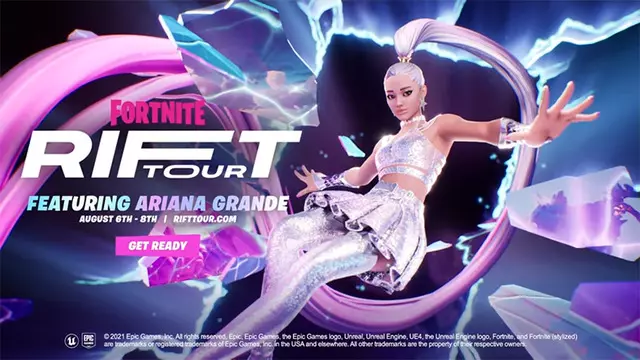 Fortnite’ın Rift Tour Etkinliğine Ariana Grande Gelecek