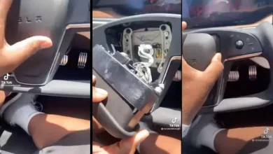 0 Kilometre Tesla'nın Hava Yastığı, Sürücünün Elinde Kaldı