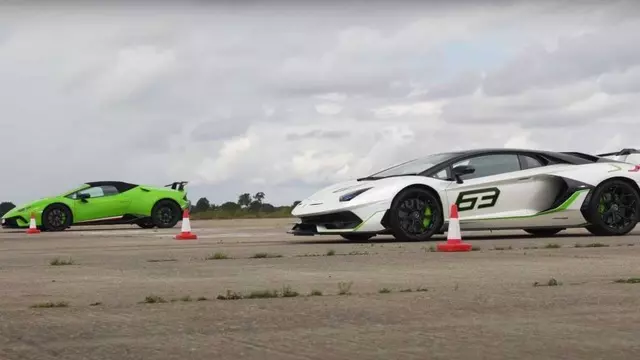 Lamborghini Huracan ve Aventador SVJ, Drag Pistinde Kapıştı