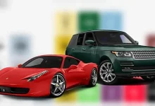 Otomobillerin İkonik Renkleriyle Oluşturulmuş Tablo