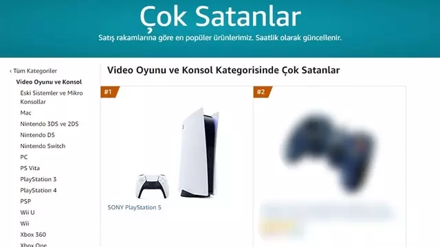 PS5, Amazon Türkiye'de Ön Siparişe Açılır Açılmaz Tükendi