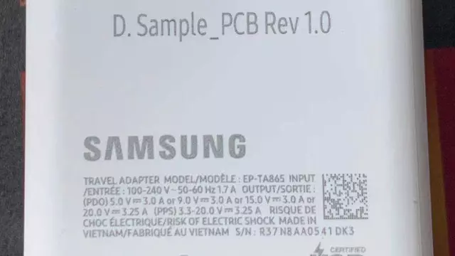 Samsung'un 65 W Hızlı Şarj Cihazı Ortaya Çıktı