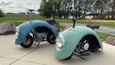 Volkswagen Beetle Parçalarından Tasarlanan Motosiklet