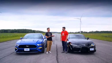 2020 Toyota Supra ve Ford Mustang GT Arasındaki Drag Yarışı