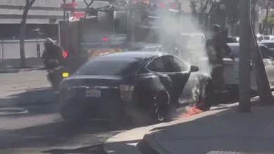 Bir Tesla Model X Sebepsiz Yere Alev Aldı