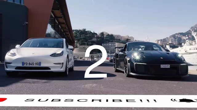 Tesla Model 3 - Porsche 911 GT2 RS Kapışması (Video)