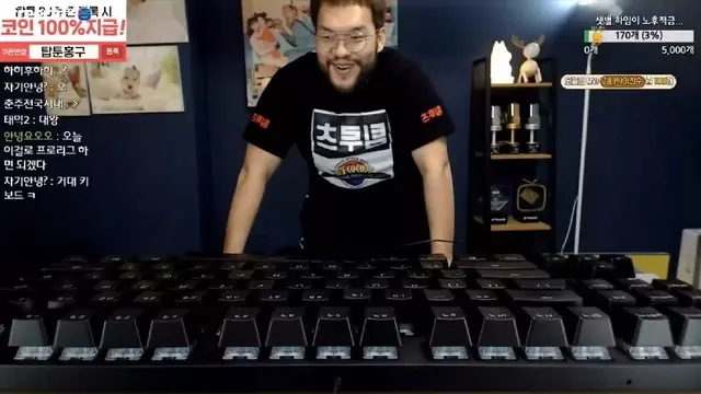 Bir Profesyonel Oyuncu Masa Kadar Klavyeyle Oyun Oynadı