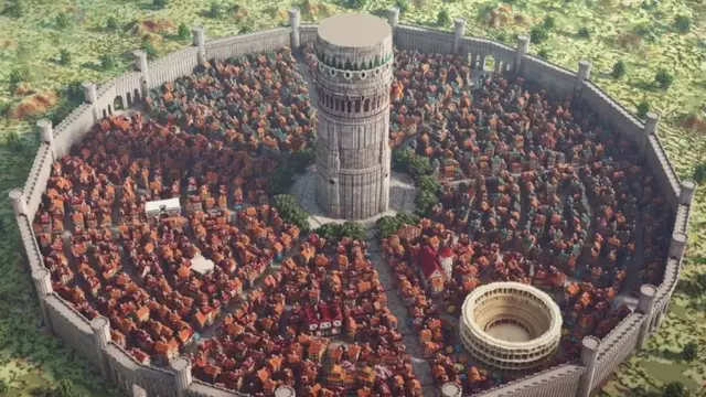 Profesyonel Oyuncular, Minecraft’ta Dev Bir Şehir İnşa Etti