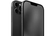 iPhone 12'nin Çentik Boyutunu Gösteren Teknik Çizim