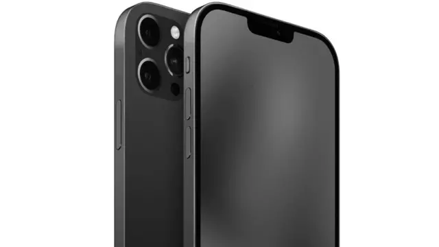 iPhone 12'nin Çentik Boyutunu Gösteren Teknik Çizim