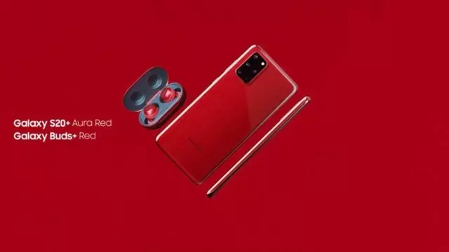 Samsung Kırmızı Galaxy S20 Telefon ve Kulaklık