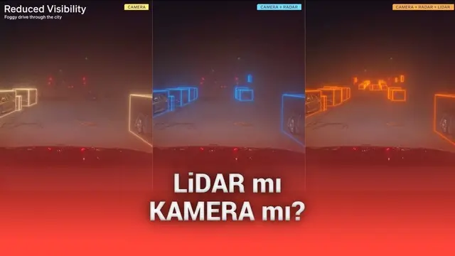 LiDAR sensörün otomobillerde ne kadar hayati olduğunu gösteren video
