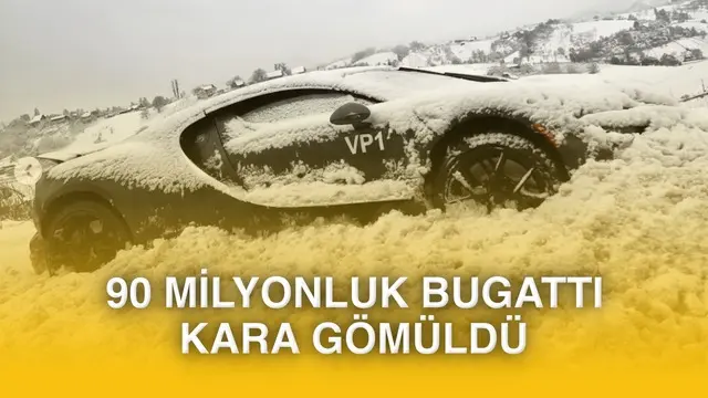 90 Milyon TL'lik Bugatti Tourbillon kara saplandı, 1.800 beygirlik araç kazma kürekle kurtarıldı