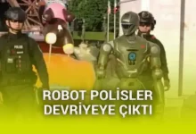 Çin'de terminatöre benzeyen insansı robot polisler devriye atmaya başladı [Video]