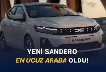 Ocak 2026 Dacia Fiyat Listesi: Yeni Sandero, En Ucuz Araba Olarak Türkiye'de!