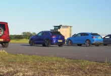 4 Alman Otomobili Drag Yarışında Karşı Karşıya Geldi (Video)