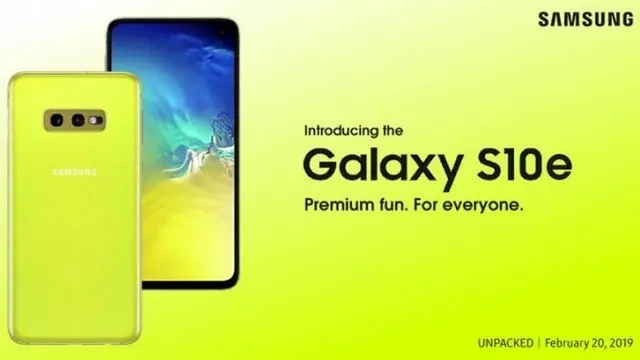 Samsung'un Gözlerinizi Kanatacak Galaxy S10e Görseli