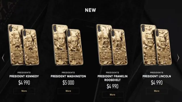Altın Kaplamalı iPhone'lar Başkanlar Günü'nü Kutluyor