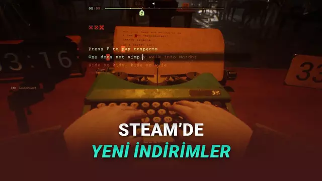 Steam Yazma Festivali İndirimleri Başladı (Yüzlerce Oyunda %90'a Varan İndirimler Var)