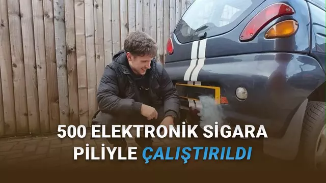 25 Yıllık Bir Elektrikli Otomobil, 500 Elektronik Sigara Piliyle Çalıştırıldı [Video]